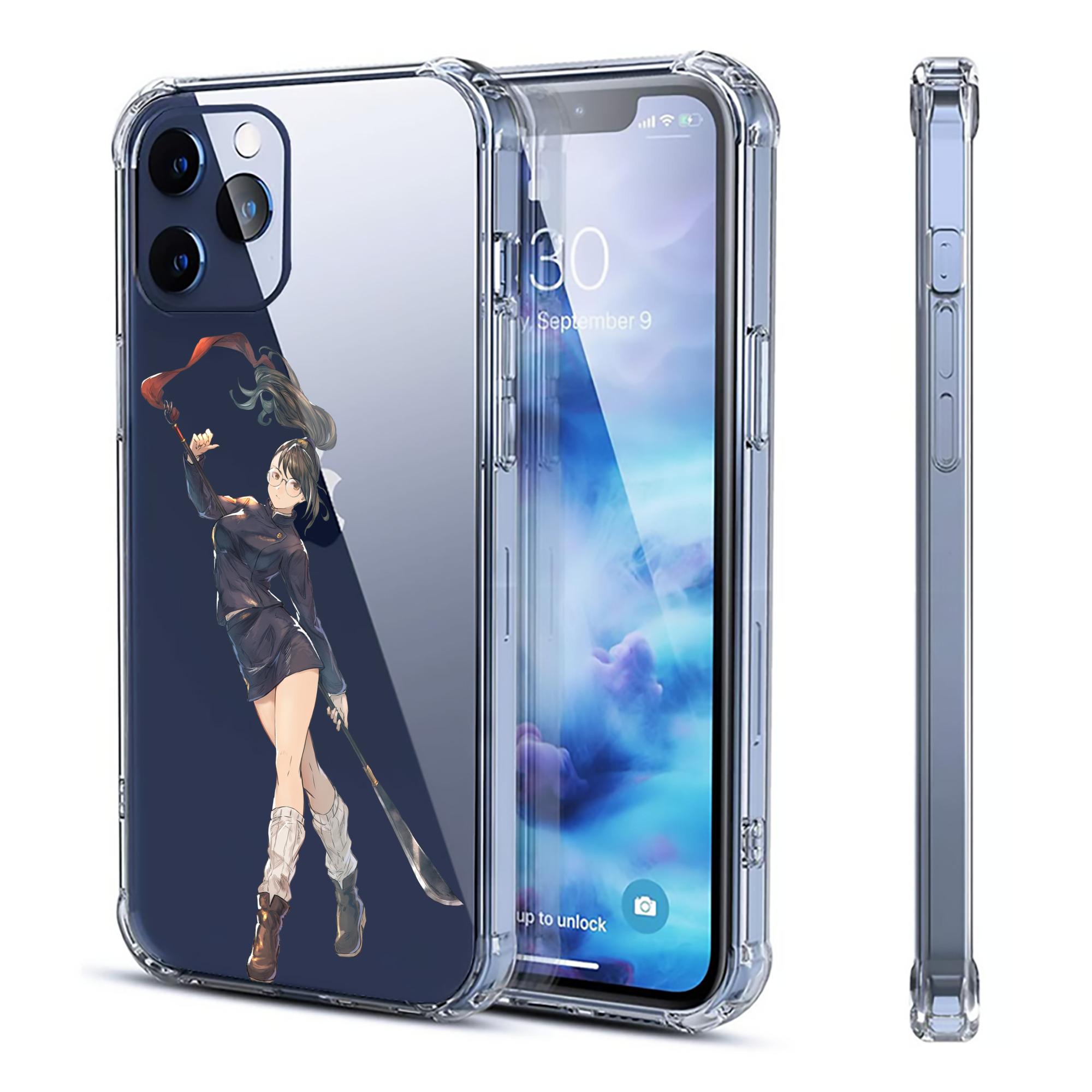 （画像用） 呪術廻戦 Jujutsu Kaisen 【iPhone 12シリーズ対応】透明スマホケース（クリアソフトケース）